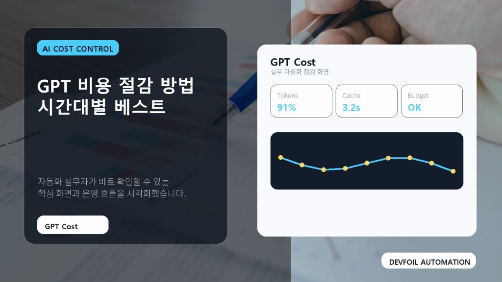 GPT 비용 절감 방법 시간대별 베스트